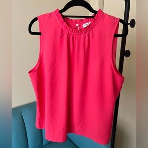 J.Crew Factory Sleeveless Ruffle Neck Top